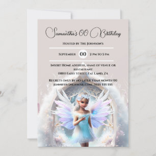 Sneeuwfee winter bos magische portaal meisjes kaart