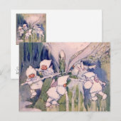 Sneeuwfeeën die sneeuw maken briefkaart (Voorkant / Achterkant)