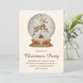 Sneeuwfeest Wereldbol Kaart (Staand voorkant)