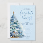 Sneeuwfeestelijke kerstdiner kaart (Voorkant)