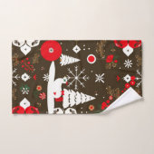 sneeuwfestiviteiten-patroon bad handdoek (Handdoek)
