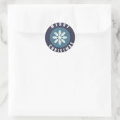 Sneeuwflake Design Kerst sticker (Tas)