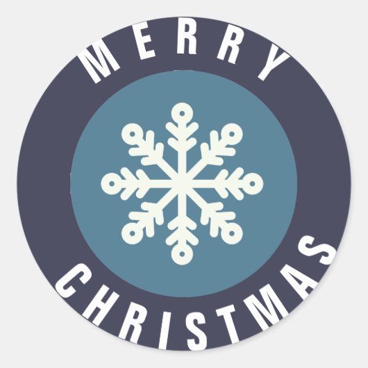 Sneeuwflake Design Kerst sticker (Voorkant)