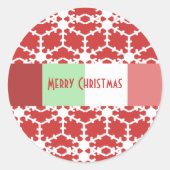 Sneeuwflake Sticker getoond rood maar u kiest Kleu (Voorkant)