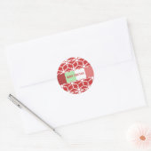 Sneeuwflake Sticker getoond rood maar u kiest Kleu (Envelop)