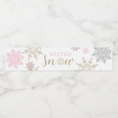 Sneeuwfleslabels Waterfles Etiket (Enkel label)