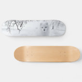 sneeuwfox in winterBossen Skateboard (Horizontaal)