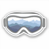 sneeuwgalgen met Uitzicht van het berggebied Sticker (Voorkant)