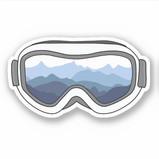 sneeuwgalgen met Uitzicht van het berggebied Sticker (Voorkant)