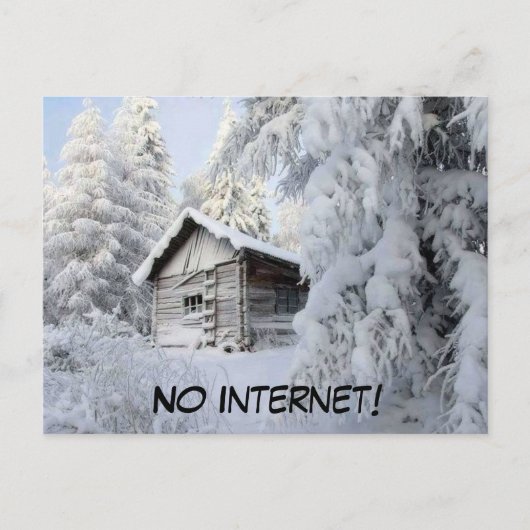 sneeuwgebonden briefkaart (Voorkant)