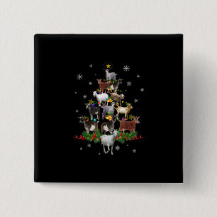 Sneeuwgeitenvlees Vierkante Button 5,1 Cm