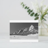 Sneeuwgestookte flatirons Boulder CO Panorama BW Briefkaart (Staand voorkant)