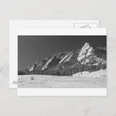Sneeuwgestookte flatirons Boulder CO Panorama BW Briefkaart (Voorkant / Achterkant)