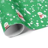 Sneeuwgevecht, sneeuwmensen cadeaupapier (Rol Hoek)