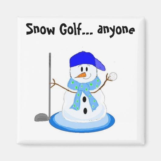 Sneeuwgolf Magneet (Voorkant)