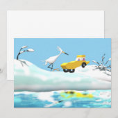 Sneeuwgrot en woodspeelgoed bedankkaart (Voorkant / Achterkant)