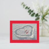 sneeuwhart briefkaart (Staand voorkant)