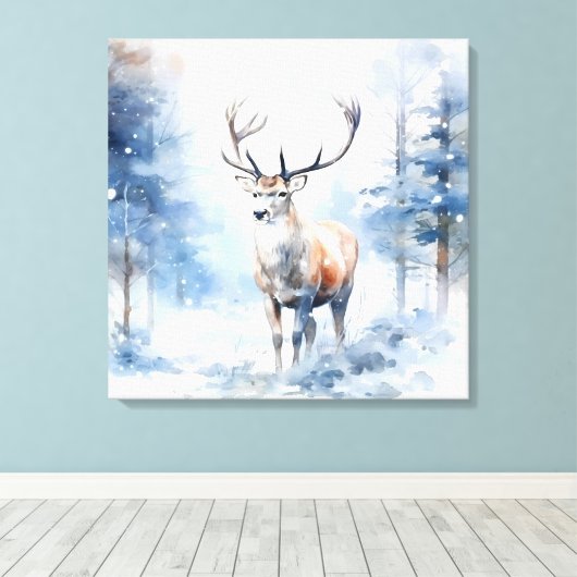Sneeuwherten Canvas Kunst (Insitu (Houten vloer))