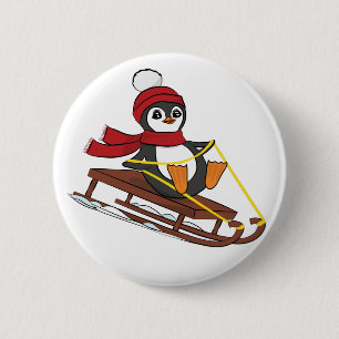 Sneeuwhoes Pinguïn Cute Animals Winter Ronde Button 5,7 Cm