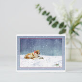 Sneeuwhond Briefkaart (Staand voorkant)