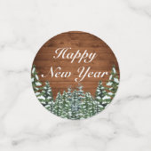 Sneeuwhout & Bos Landelijk Gelukkig Nieuwjaar Snee Confetti (Kleine voorkant)