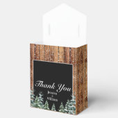 Sneeuwhout & Bos Zwart Dank u Bruiloft Bedankdoosjes (Geopend)