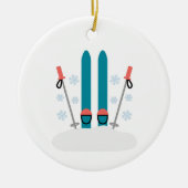 sneeuwhuid keramisch ornament (Voorkant)