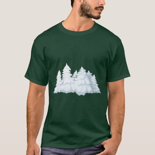 Sneeuwige kerstbomen t-shirt (Voorkant)