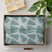 Sneeuwige kerstboom Pattern Green White Tissuepapier (Geschenk)