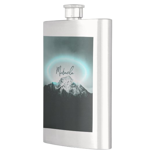 Sneeuwige, mysterieuze blauwe neonlichte monogram flacon (Links)