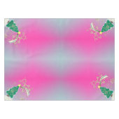 Sneeuwige Paarse kerstboomscène Tafelkleed (Voorkant (Horizontaal))