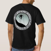 Sneeuwinstapmodel - zwart, rond ontwerp t-shirt (Achterkant)