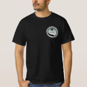 Sneeuwinstapmodel - zwart, rond ontwerp t-shirt (Voorkant)