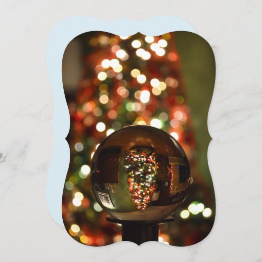 Sneeuwkaart voor kerstbomen feestdagenkaart (Voorkant / Achterkant)