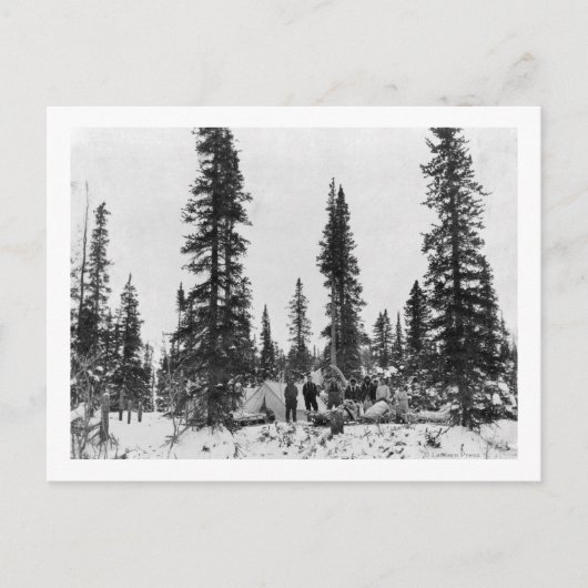 Sneeuwkamperen ten noorden van de poolcirkel briefkaart (Voorkant)