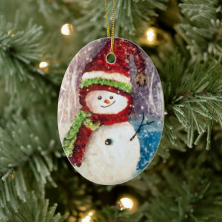 sneeuwkaneelvormig keramisch ornament