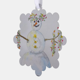 sneeuwkaneelvormig ornament kaart