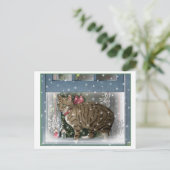 Sneeuwkat Briefkaart (Staand voorkant)