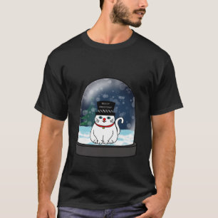 Sneeuwkat in het sneeuwscooter Wereldbol2505png250 T-shirt