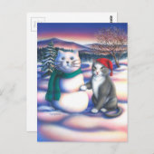 Sneeuwkatten Briefkaart (Voorkant / Achterkant)