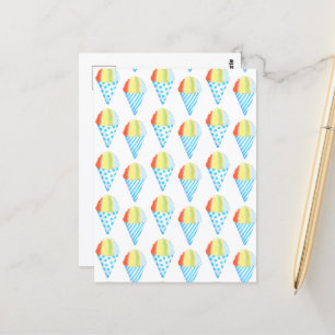 Sneeuwkegel geschoren ijs briefkaart