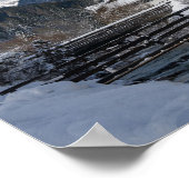 Sneeuwkerk met alpenbergen poster (Hoek)