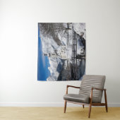 Sneeuwkerk met alpenbergen wandkleed (In situ)