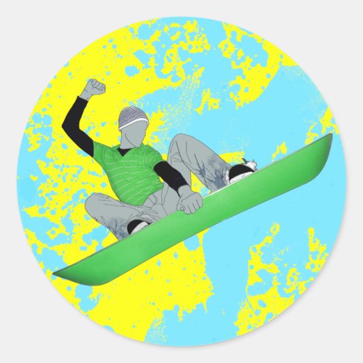 sneeuwkern. ronde sticker (Voorkant)