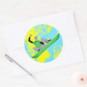 sneeuwkern. ronde sticker (Envelop)