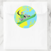 sneeuwkern. ronde sticker (Tas)