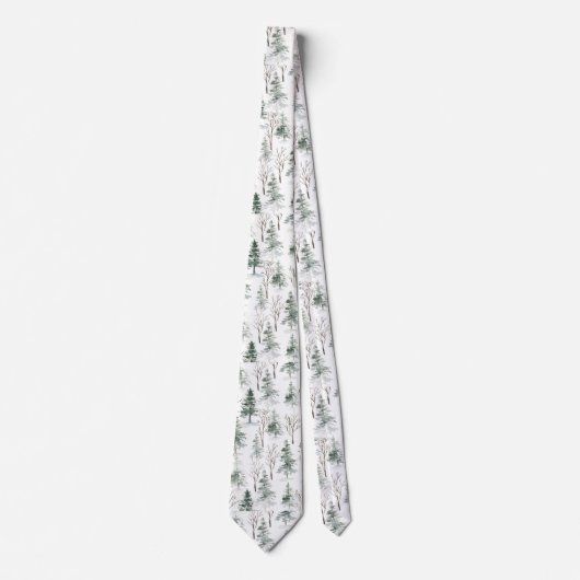 Sneeuwkerstbomen Stropdas (Voorkant)