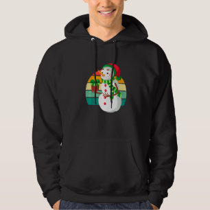 Sneeuwkerstboom met Man-kerstboom Lampjes Xmas Tie Hoodie