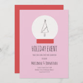 Sneeuwkerstfeest Wereldbol met handtekening Kaart (Voorkant / Achterkant)