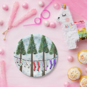 Sneeuwkerstpapier sokken bord (Feest)